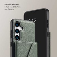 Selencia Sera Kordel-Hulle mit Kartenhalter-Umschlag für das Samsung Galaxy S25 - Sage Green