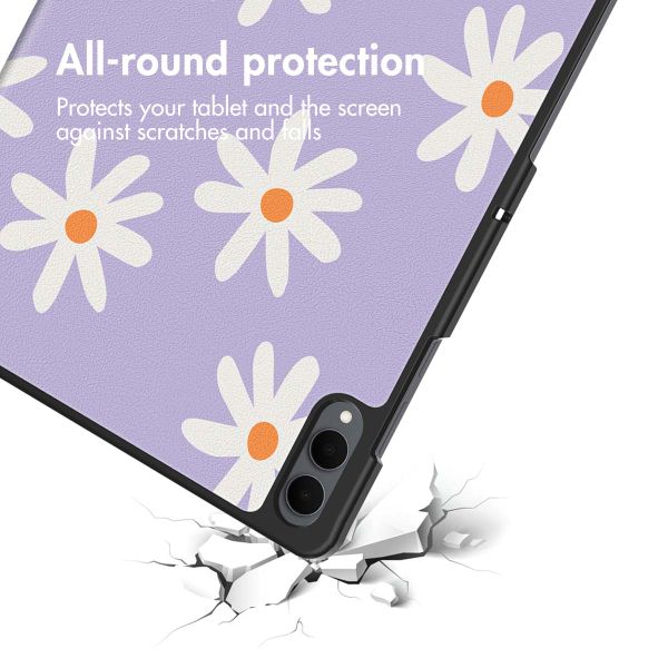 imoshion Design Trifold Klaphülle Samsung Galaxy Tab S11 Ultra - Flowers Distance