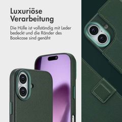 Accezz 2-in-1 Klapphülle aus Leder mit MagSafe Apple iPhone 17 - Cedar Green