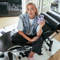 Selencia Vivid Rückabdeckung mit MagSafe Apple iPhone 15 Pro - Stars Plum Lilac
