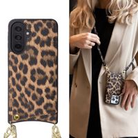 Selencia Nova HandyHülle mit Kordel und Kartenhalter Samsung Galaxy A37 (5G) - Leopard