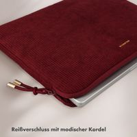 Selencia Cord Laptop Hülle 13-14 Zoll - Laptop Sleeve - Deep Burgundy