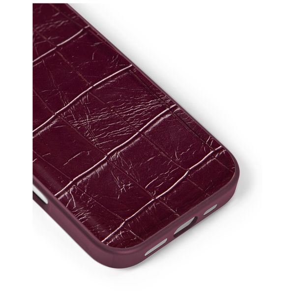 iDeal of Sweden MagSafe-Hülle aus veganem Leder Apple iPhone 16 - Fine Wine Croco