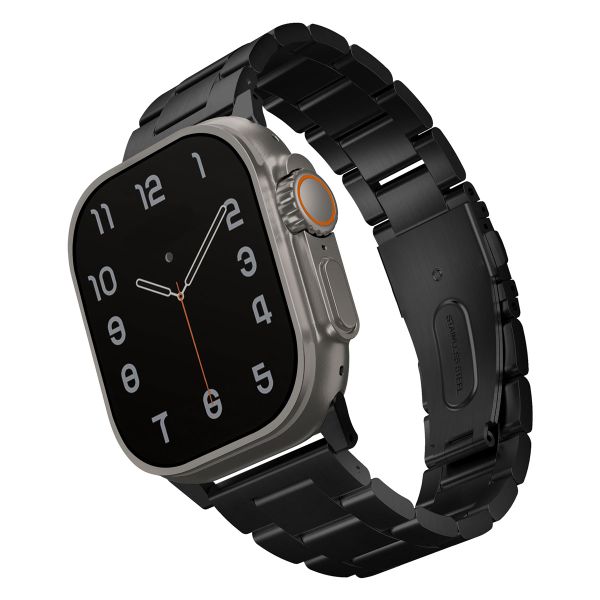 Uniq Osta Stahlarmband mit Selbstjustierenden Gliedern für die Apple Watch Series 1 bis 10 / SE / Ultra (2) (44/45/46/49 mm) - Midnight Black