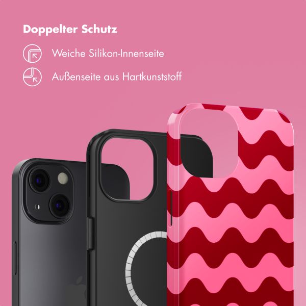 Selencia Vivid Tough Back Cover mit MagSafe für das iPhone 13 - Wave Vibes Lipstick