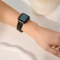 Burga Armband aus echtem Leder für Apple Watch Series 1 - 11 / SE / Ultra (44/45/46/49 mm) - Don't Text / Gold