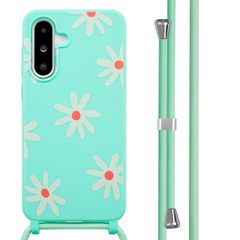 imoshion SilikonHülle design mit Band Samsung Galaxy A36 / A56 - Green Flower Distance