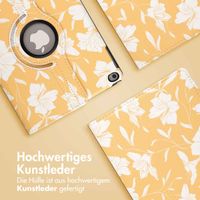 imoshion 360° drehbare Design Klapphülle für das iPad 6 (2018) / iPad 5 (2017) / Air 2 (2014) / Air 1 (2013)- Yellow Flowers