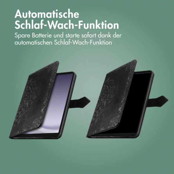 imoshion Mandala Klapphülle Samsung Galaxy Tab A9 Plus - Schwarz