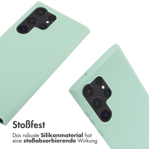 imoshion Silikonhülle mit Band für das Samsung Galaxy S23 Ultra - Mintgrün