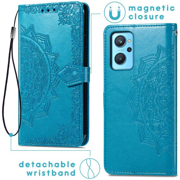 imoshion Mandala Klapphülle Oppo A96 5G - Türkis