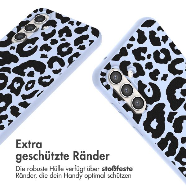 imoshion Silikonhülle design mit Band für das Samsung Galaxy S23 FE - Animal Lila