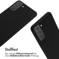 imoshion Silikonhülle mit Band für das Samsung Galaxy S21 Plus - Schwarz