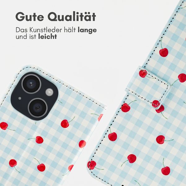 imoshion Design Klapphülle Apple iPhone 14 - Cherry Check
