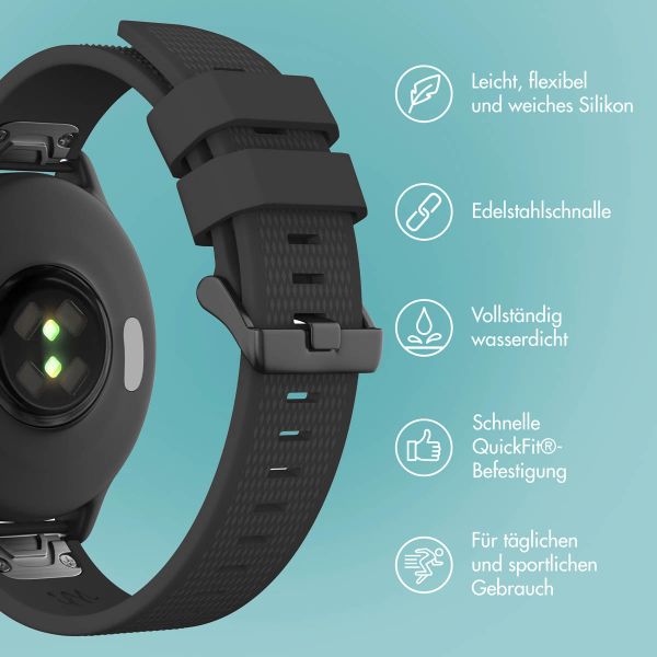 imoshion QuickFit® Silikonarmband -   Garmin 22 mm Anschluss - Schwarz