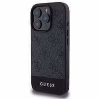 Guess Bottom Stripe 4G Back Cover Apple iPhone 16 Pro - Grau