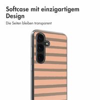 imoshion Design Hülle Samsung Galaxy S24 - Striped Peach Reverse