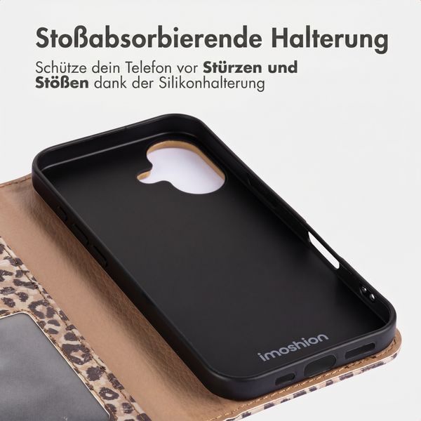 imoshion Design Klapphülle Apple iPhone 16 - Leopard Mood