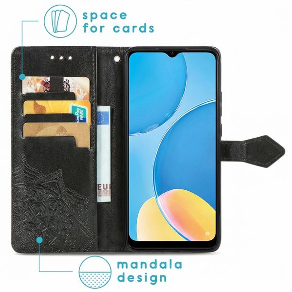 imoshion Mandala Klapphülle Oppo A15 - Schwarz