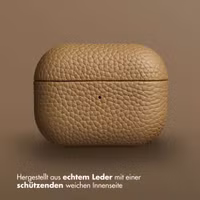 Accezz Echtes Leder Case Apple AirPods Pro 2 - Taupe