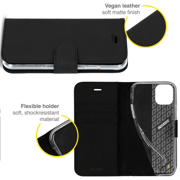 Accezz Wallet TPU Klapphülle Apple iPhone 13 Pro - Schwarz