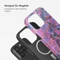 Selencia Vivid Tough Back Cover MagSafe für das iPhone 15 Pro - Fresh Paint Flower Orange