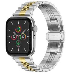 Selencia Jubilee-Edelstahlarmband für Apple Watch Series 1 t/m 11 / SE / Ultra (44/45/46/49 mm) - Silber und Gold