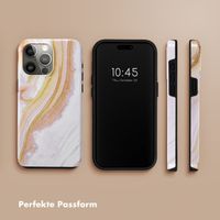 Selencia Vivid Tough Back Cover für das iPhone 15 Pro Max - Chic Marble Gold