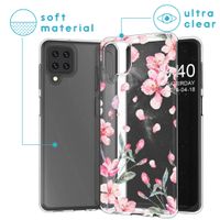 imoshion Design Hülle Samsung Galaxy A12 - Blume - Rosa