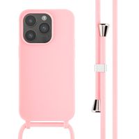 imoshion Silikonhülle mit Band für das Apple iPhone 14 Pro - Rosa