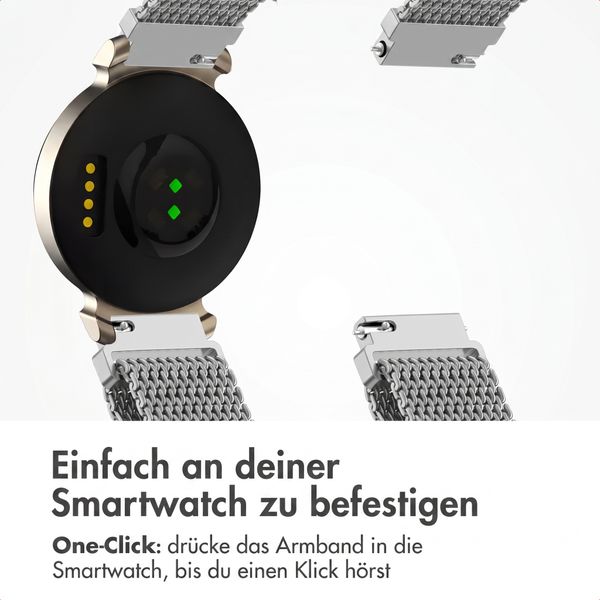 imoshion Magnetisches Milanaise Armband für Garmin Lily 2 - Silber