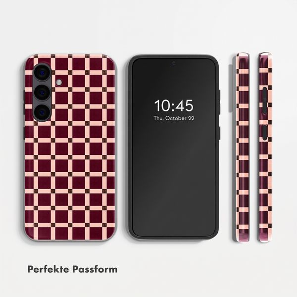 Selencia Vivid Rückabdeckung mit MagSafe Samsung Galaxy S24 - Check This Burgundy