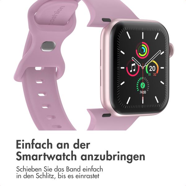 imoshion Silikonband⁺ für die Apple Watch Series 1 bis 10 / SE / Ultra (2) (44/45/46/49 mm) - Mauve - Größe M/L
