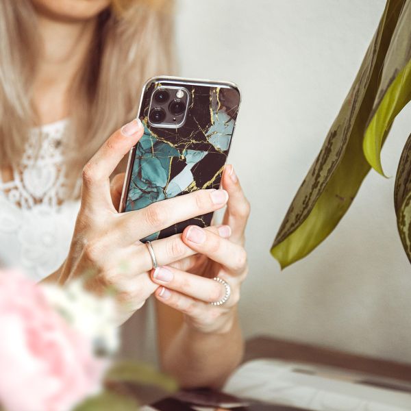 imoshion Design Hülle Apple iPhone 13 Mini - Shattered Blue Marble