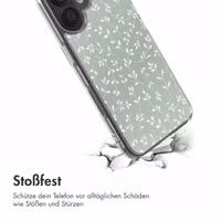 imoshion Design Hülle Apple iPhone 16 - Smoke Green Flowers