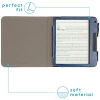 imoshion Vegan Leather Klapphülle für das Kobo Libra 2 / Tolino Vision 6 - Dunkelblau