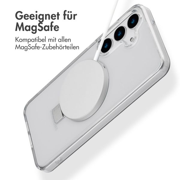 Accezz Ring Stand Backcover mit MagSafe für das Samsung Galaxy S25 Plus - Transparent