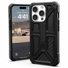 UAG Monarch Backcover für das iPhone 15 Pro - Carbon Fiber