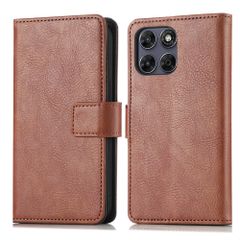 imoshion Luxuriöse Klapphülle Motorola Moto G77 - Braun