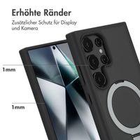 Accezz Ring Stand Backcover mit MagSafe Samsung Galaxy S24 Ultra - Schwarz