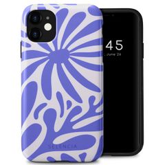 Selencia Vivid Tough Back Cover für das iPhone 11 - Modern Bloom Sapphire Blue