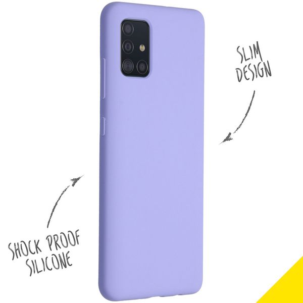 Accezz Liquid Silikoncase Samsung Galaxy A51 - Violett