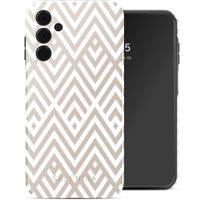 Selencia Vivid Tough Back Cover für das Samsung Galaxy A15 - Beige Zigzag