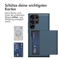 imoshion Backcover mit Kartenfach für das Samsung Galaxy S23 Ultra - Dunkelblau