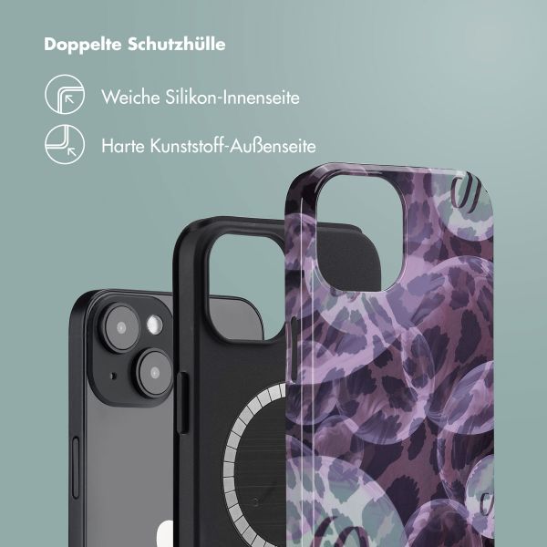 Selencia Vivid Tough Back Cover MagSafe für das iPhone 14 - Leo Bubble Green