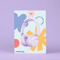 imoshion Kinderkopfhörer mit AUX-Kabel - Dezibelbegrenzer - Lavender Lilac