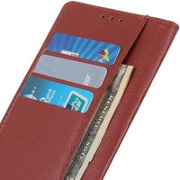 Litchi Klapphülle für das Oppo A52 / A72 / A92 - Braun