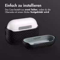 Accezz Echtes Leder Case Apple AirPods Pro 2 - Schwartz