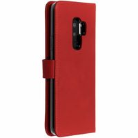 Selencia Echtleder Klapphülle Rot für Samsung Galaxy S9 Plus