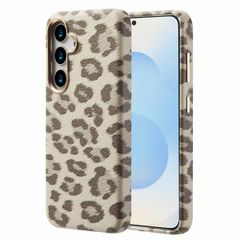 Selencia Sabi Backcover Leopardenmuster mit MagSafe Samsung Galaxy S25 - Soft Ivory